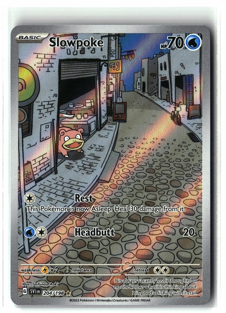 Slowpoke is just out here living at a speed my therapist keeps recommending. This card is a tiny vacation. Who else collects cards mostly because they'd like to move into the artwork? ๐ฟ