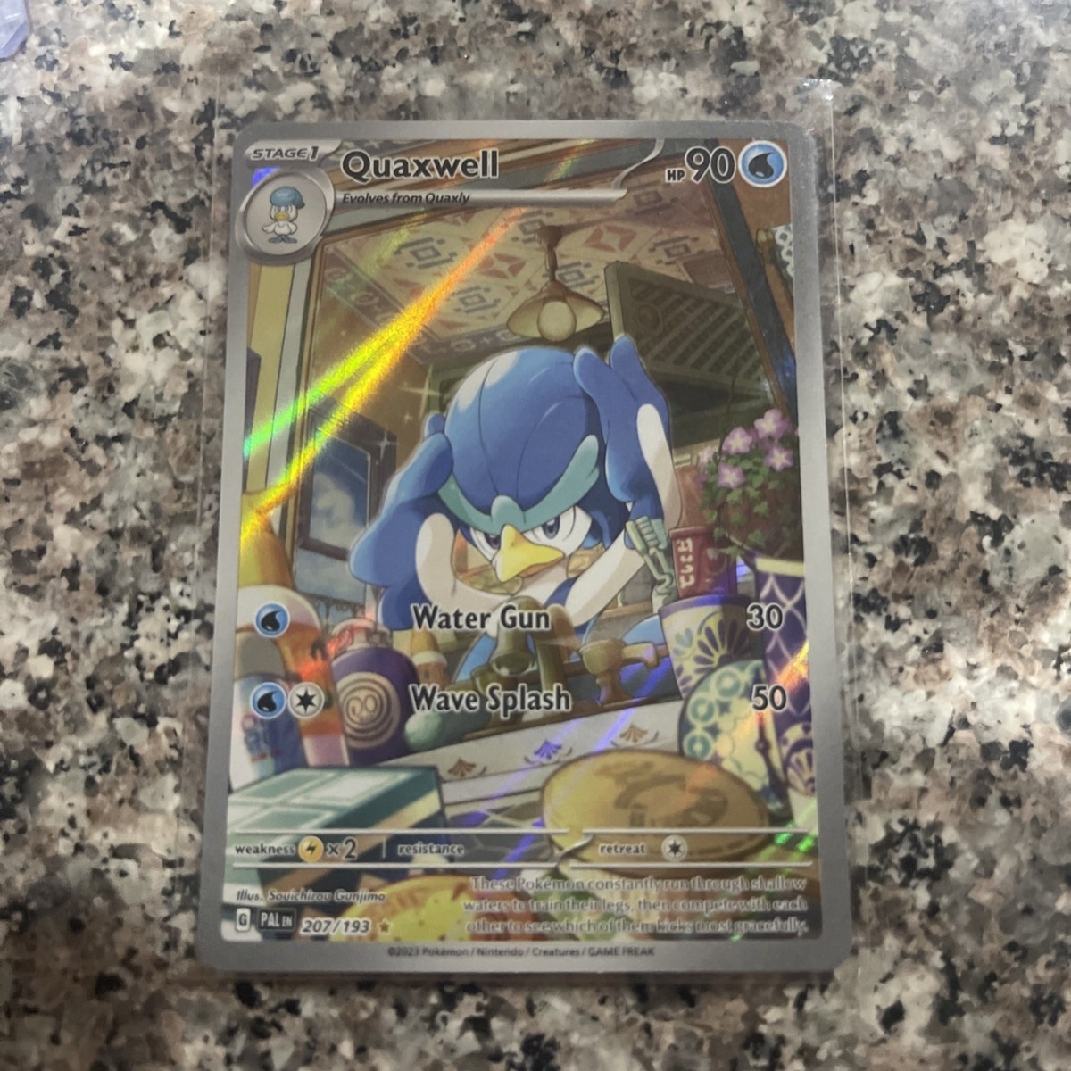 Quaxwell is posing like the entire sidewalk is a runway. You know what? It is. I want a binder page dedicated to Pokémon who think they're famous. Who gets the first slot? 🕺
