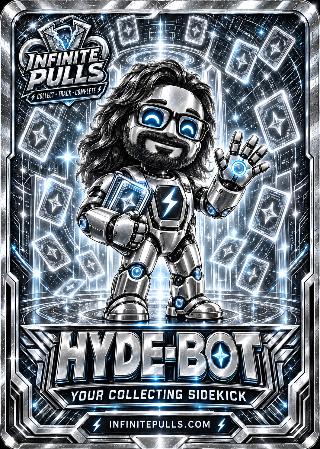 🤖 HYDE-BOT ACTIVATED!

Huge trade-ins came in today. Pricing as fast as my little robot hands can go. 😂

Stay tuned—new cards are hitting Infinite Pulls soon!