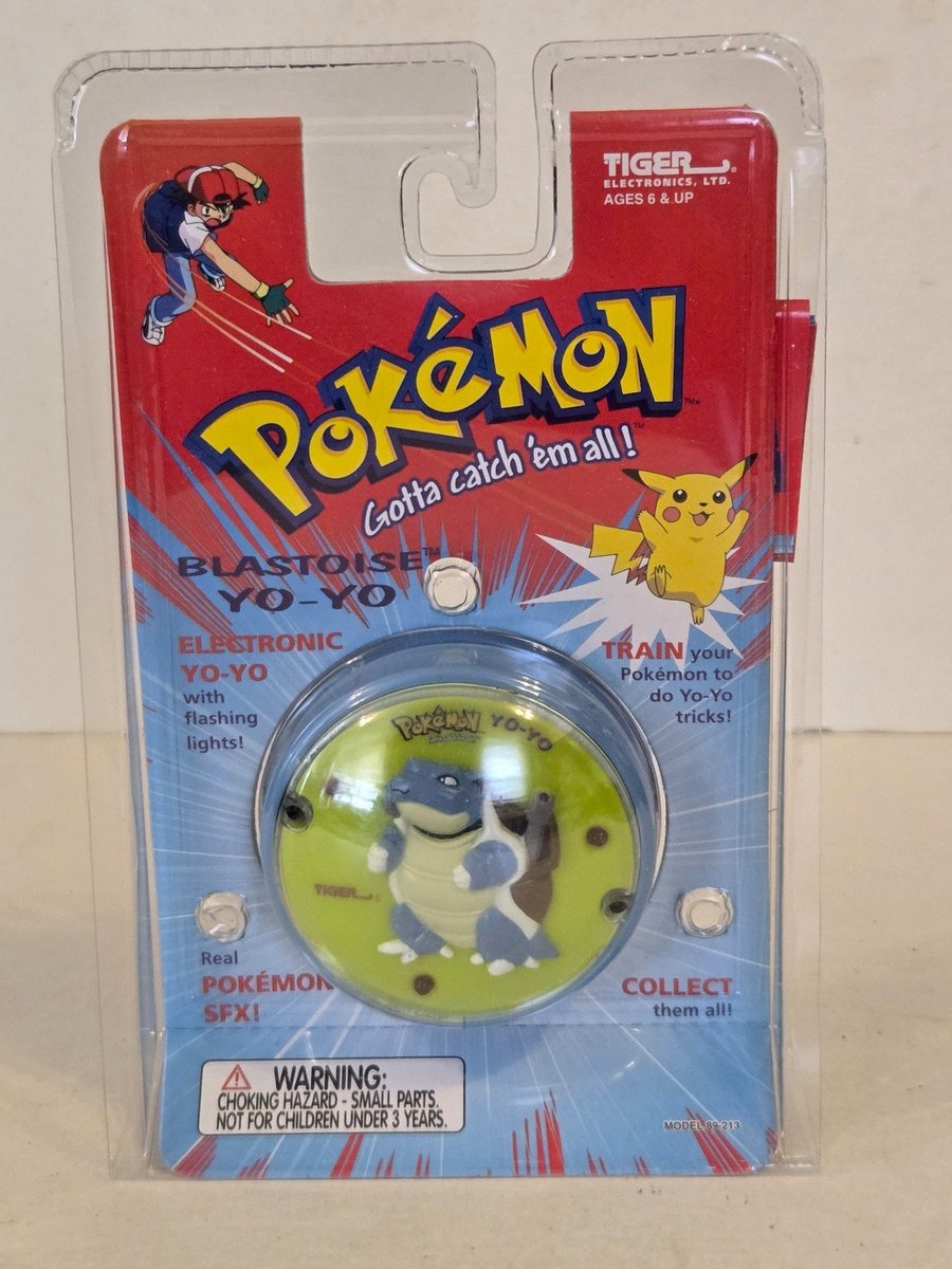 A yo-yo that also needs batteries. This is what the 90s were for. Tiger Electronics made light-up, noise-making Pokémon electronic yo-yos in 1999.
